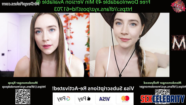 Her mouth works awesome, look / Saoirse Ronan 69 in deepfake video