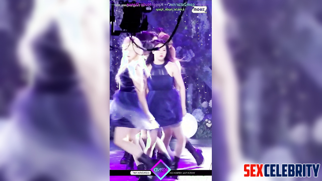 Sexy Wonyoung (아이브 장원영) dancing naked in boots on stage, fakeapp