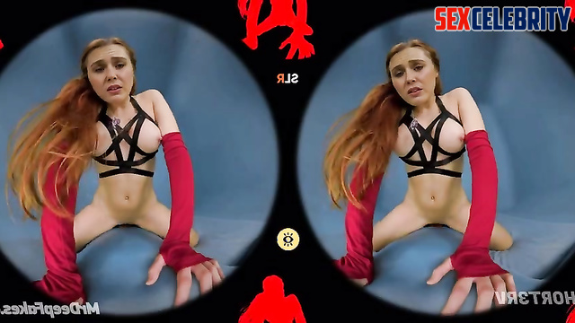 Redhead lady fucking alone with a dildo, watch, Elizabeth Olsen real fake