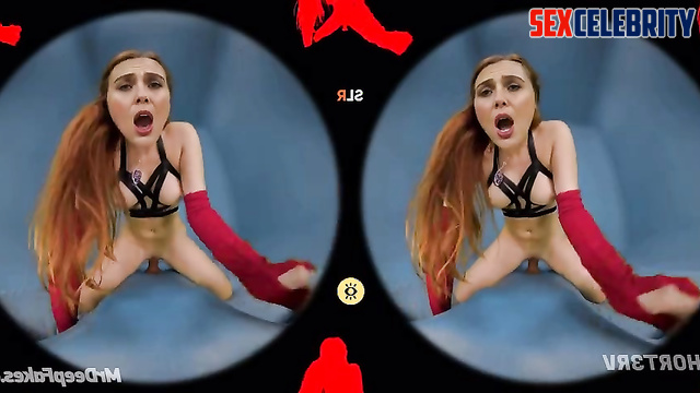 Redhead lady fucking alone with a dildo, watch, Elizabeth Olsen real fake