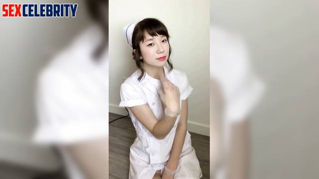 Sexy Nurse Latte Masturbates Her Pussy