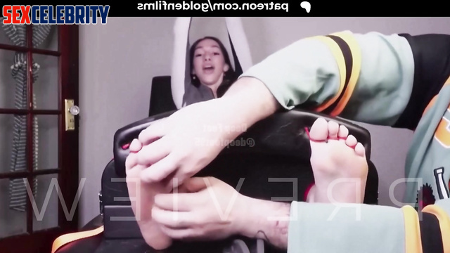 Deepfake Bhad Bhabie - Tickling her Big Soles